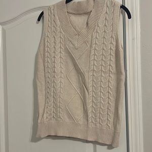 Cream sweater vest